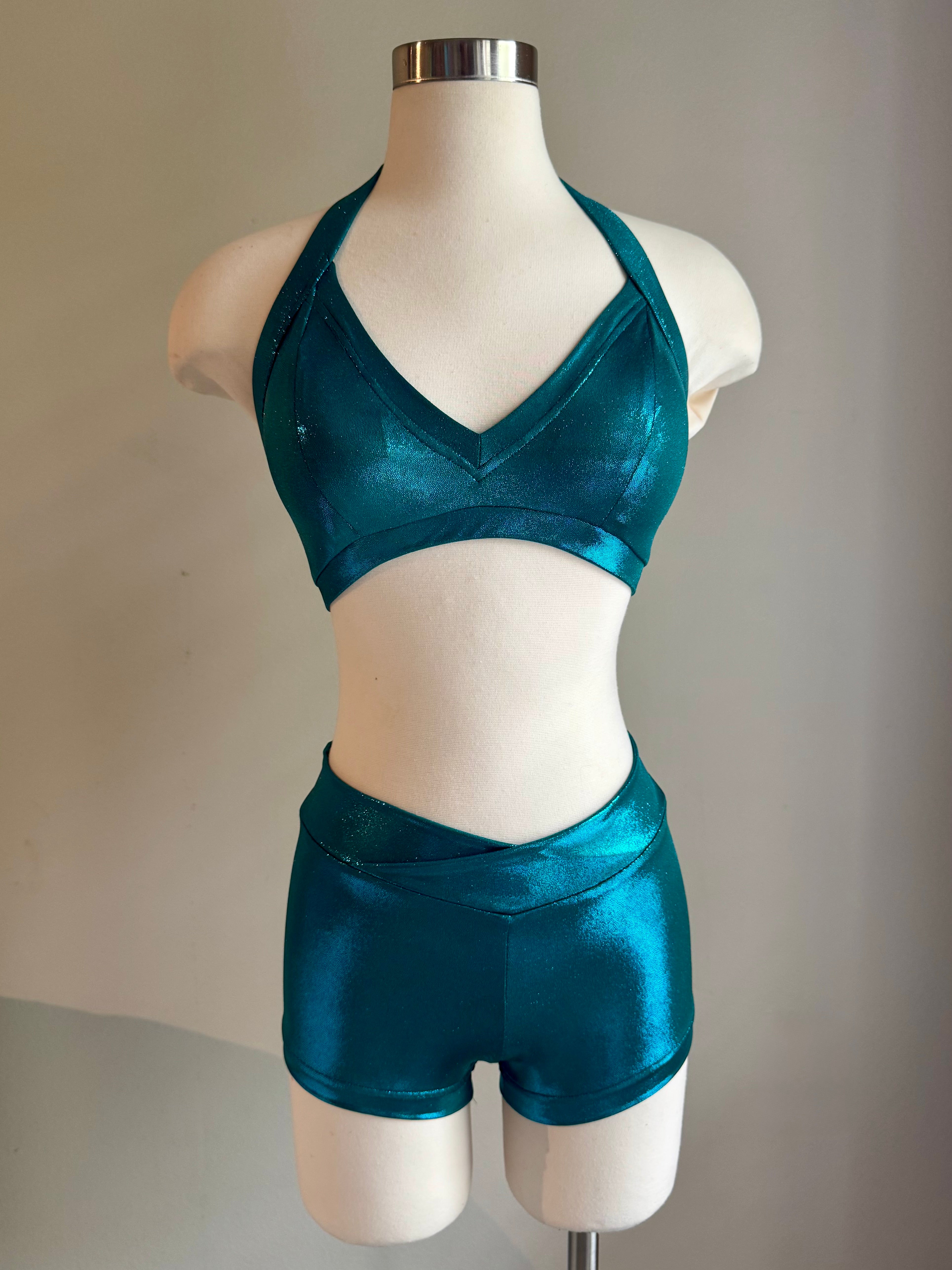 Metallic Turquoise Sweetheart Set - Small