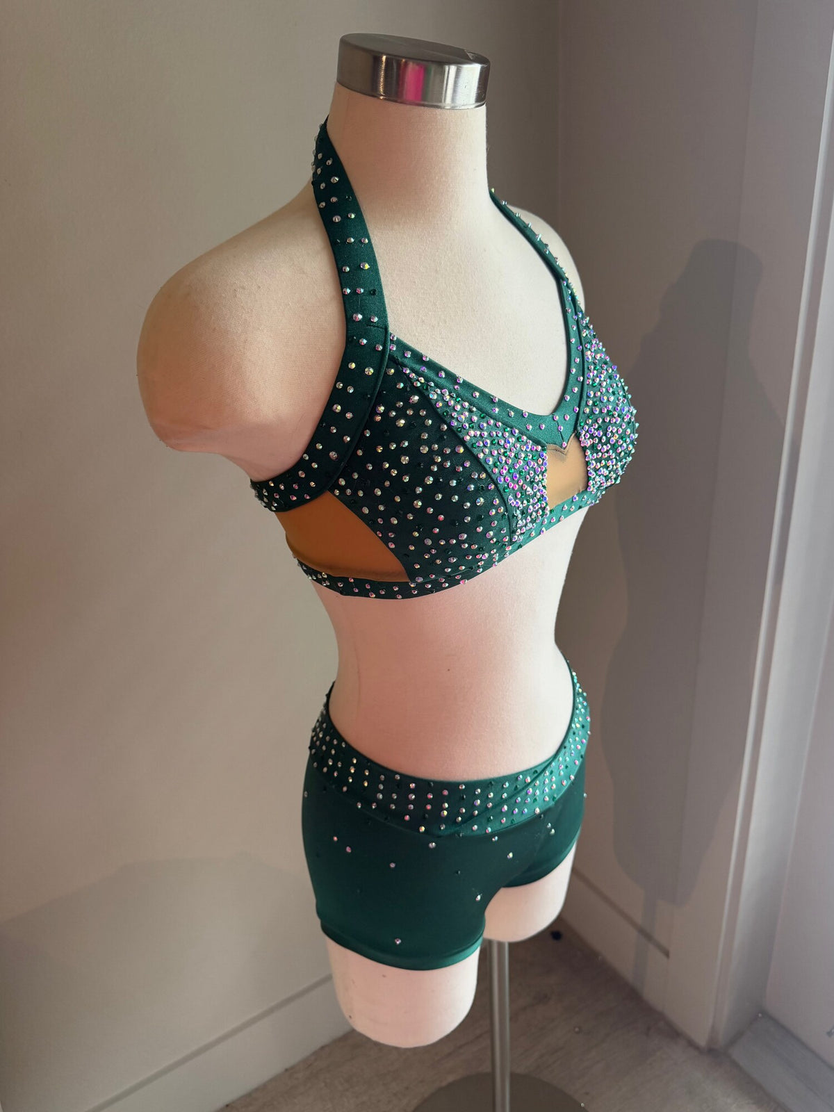 Forrest Green Sweetheart Mesh Detail Set - Small/X-Small