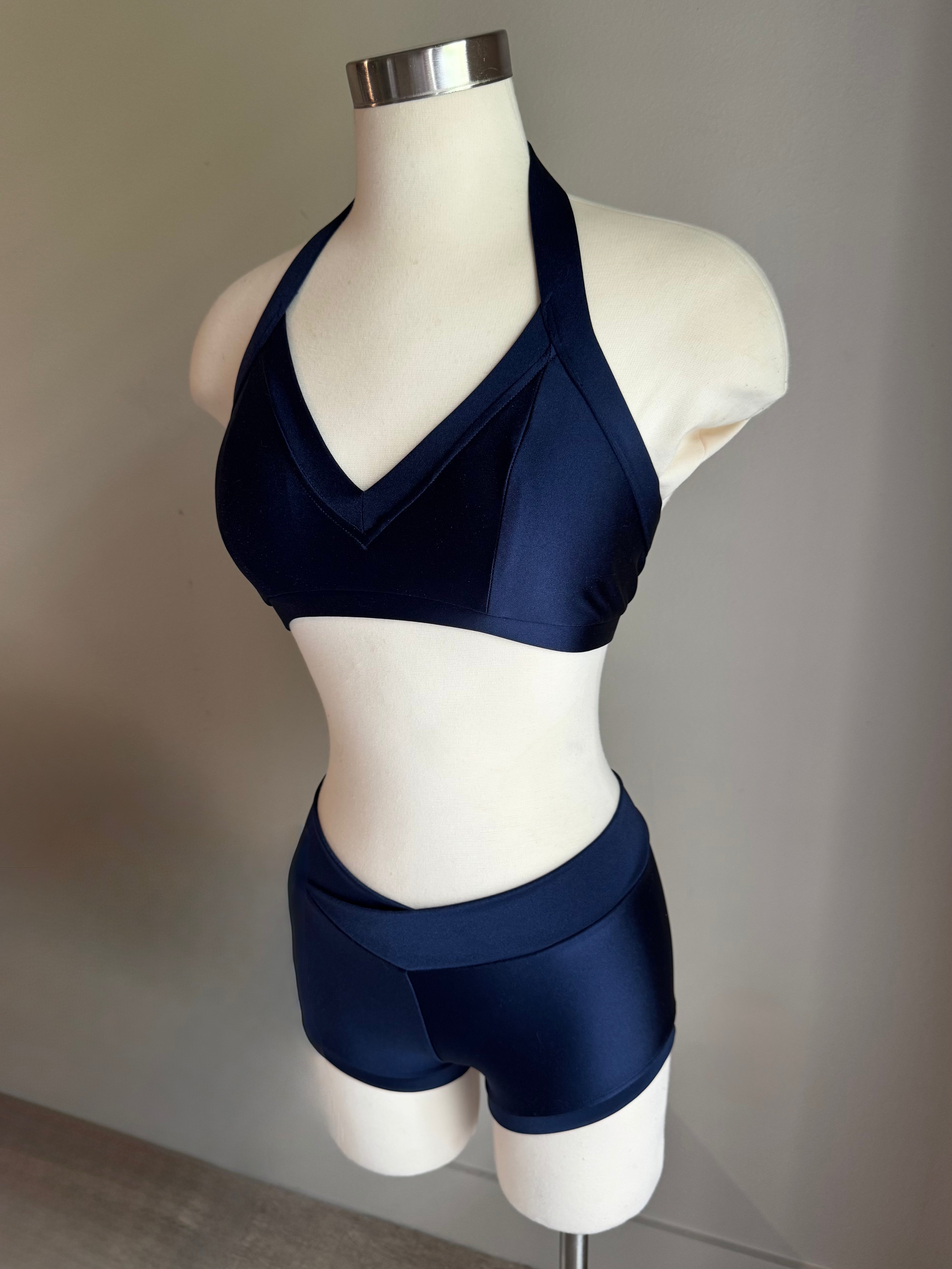 Navy Sweetheart Top & V Short - Small