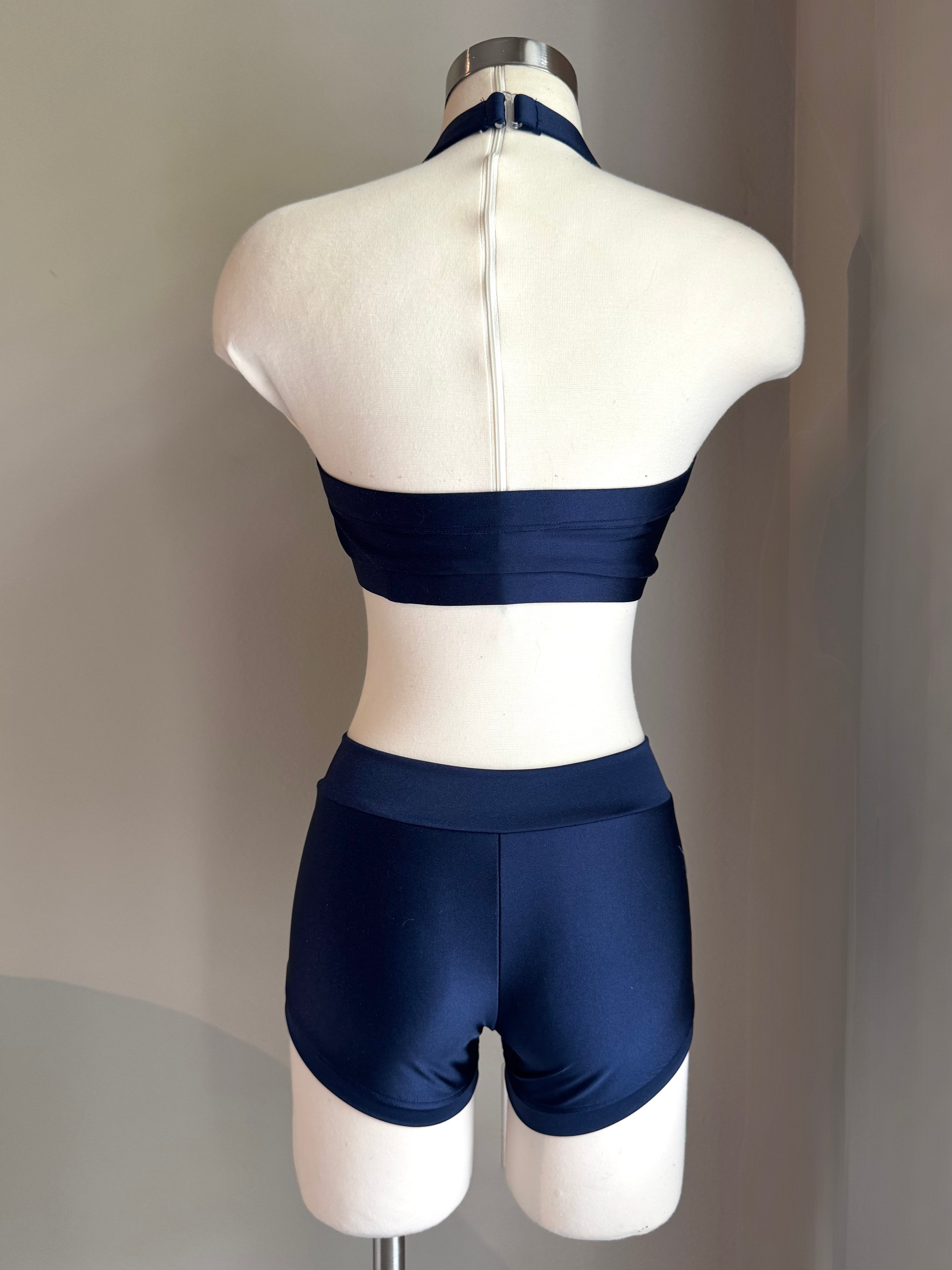 Navy Sweetheart Top & V Short - Small