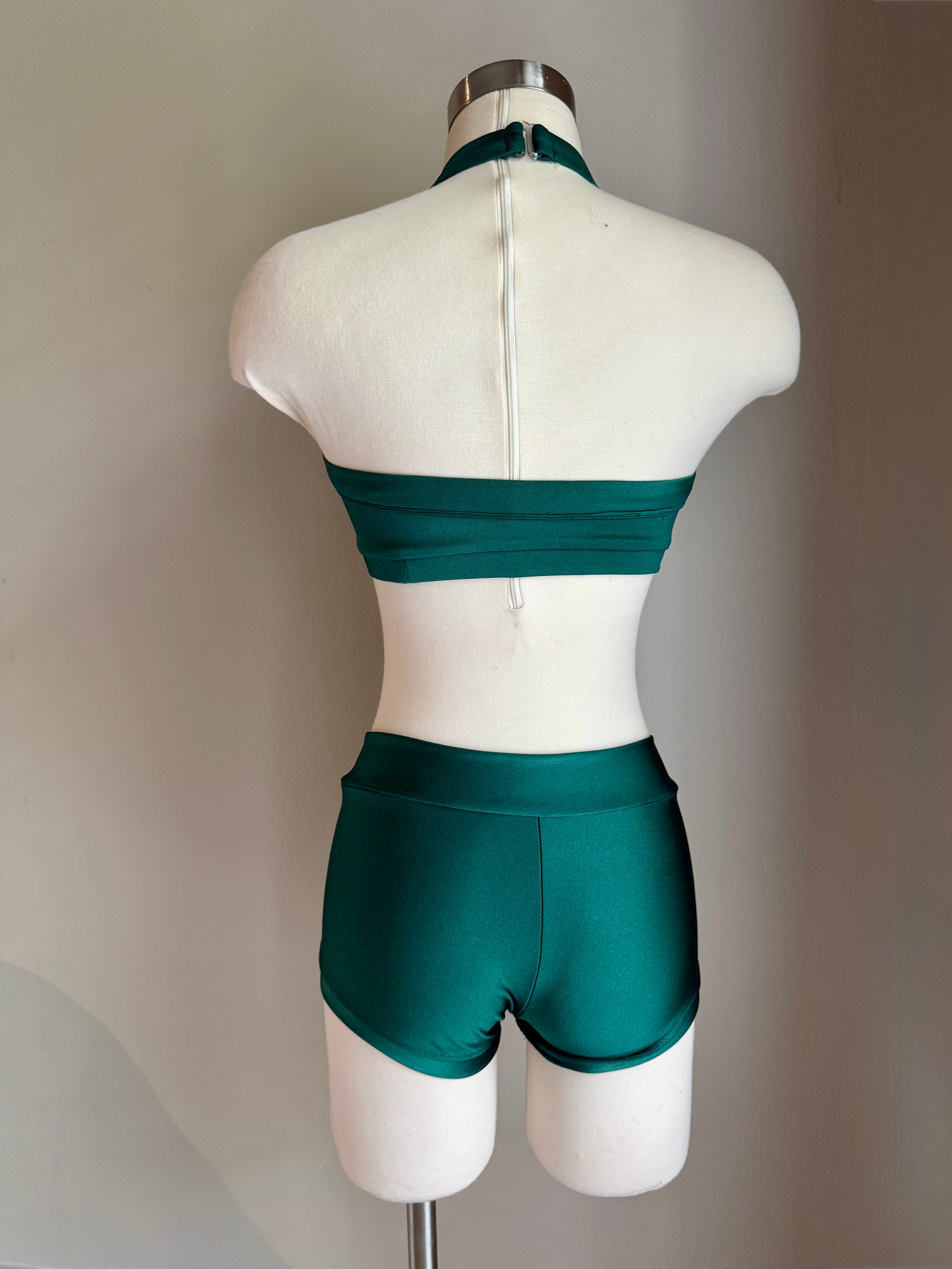 Forrest Green Sweetheart Tp & V-Short Set - X-Small/Small