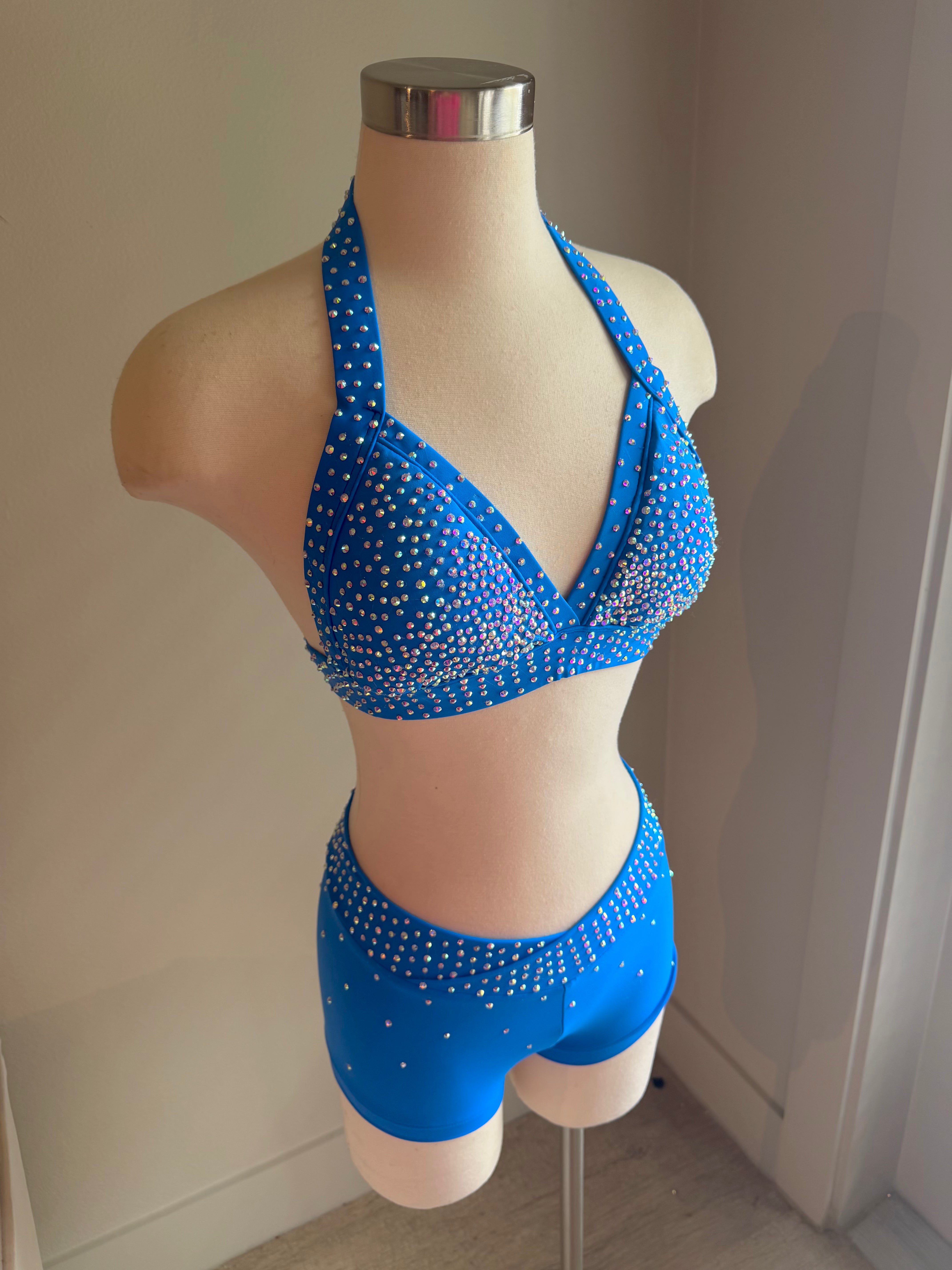 Matte Royal Blue Triangle Top Set - Small