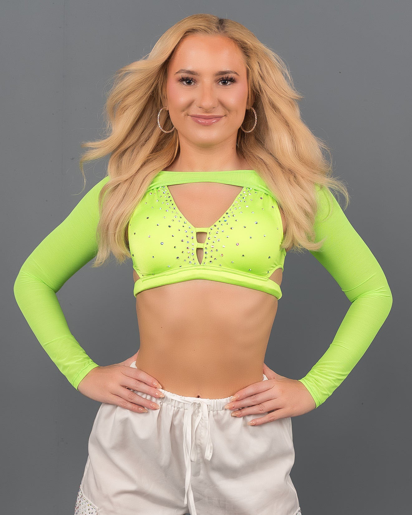 Lime Green Side Cutout Strappy Back Top