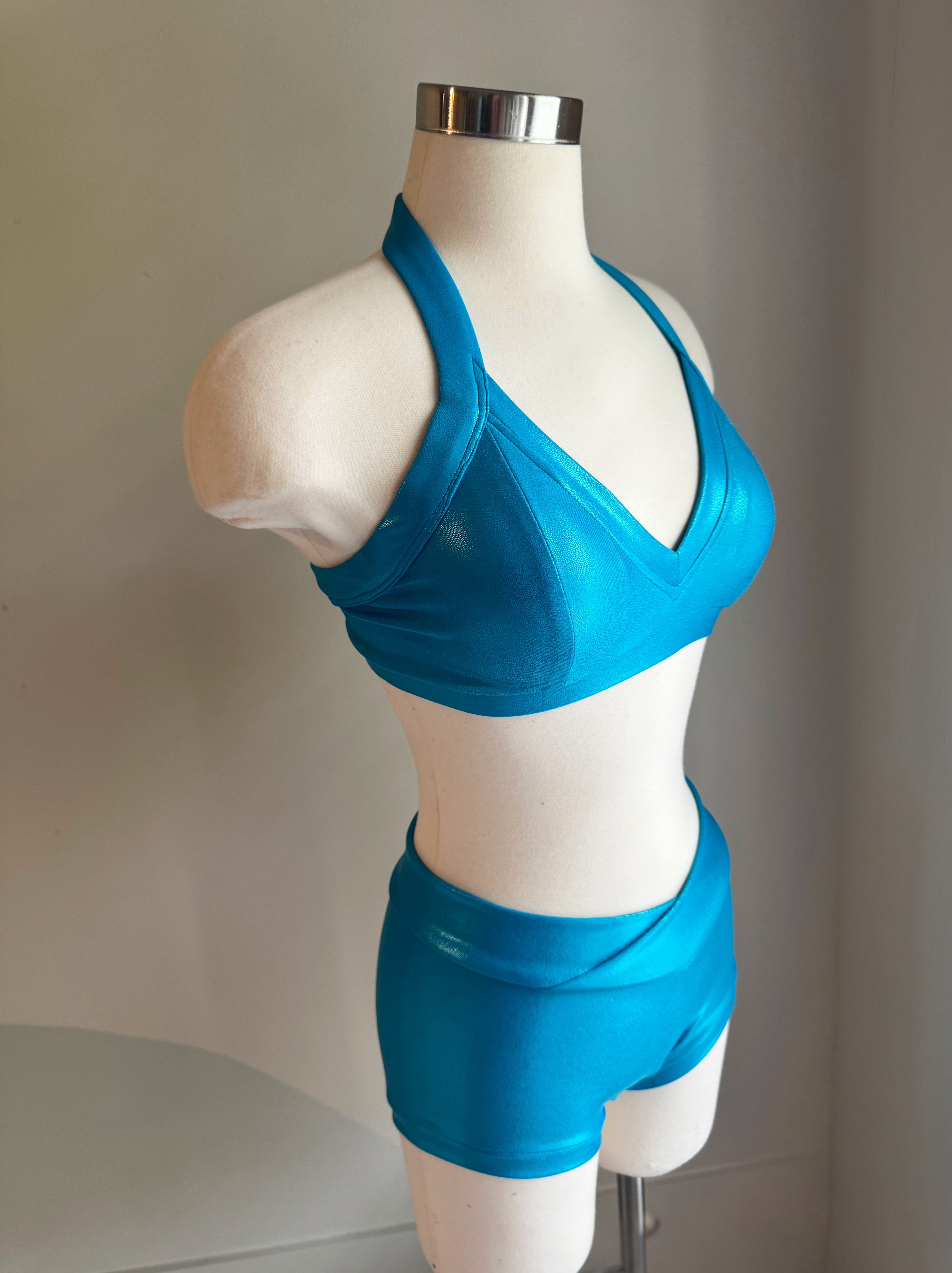 Matte Metallic Turquoise Sweetheart Set - Small
