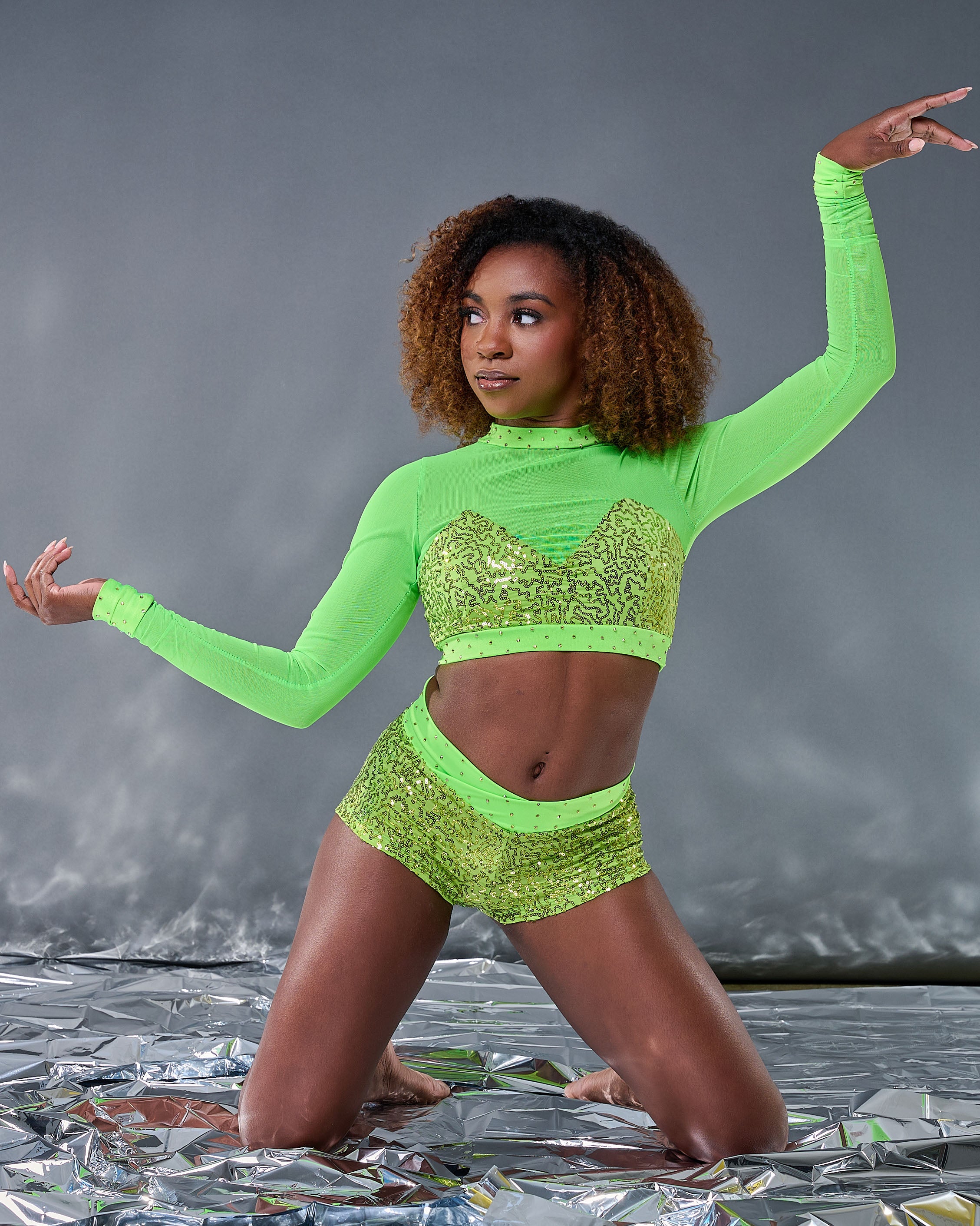 Neon Green Sequin Audition Set - Small