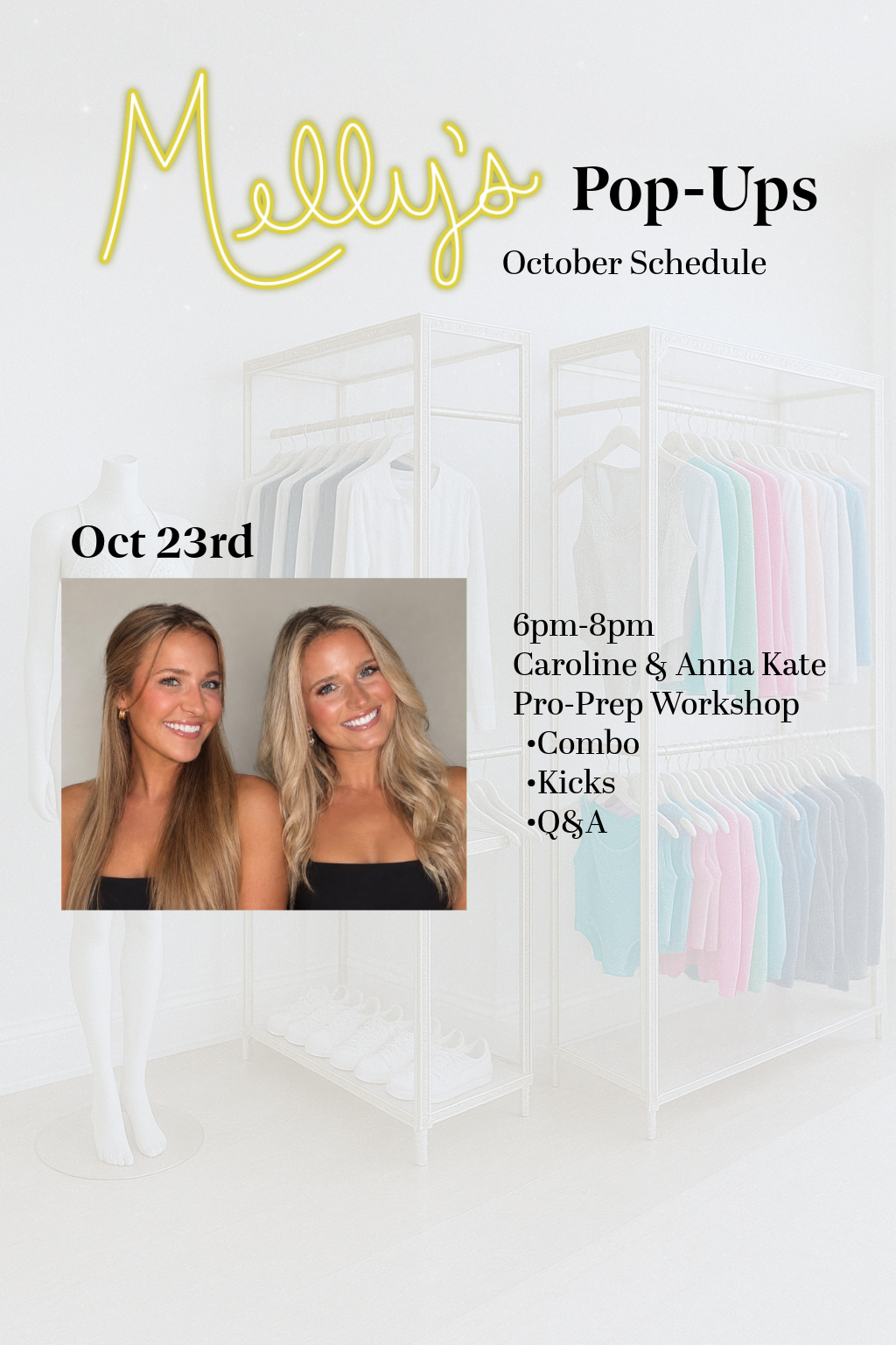 Oct 23rd 2 hr Pro Prep Workshop with Caroline and Anna Kate