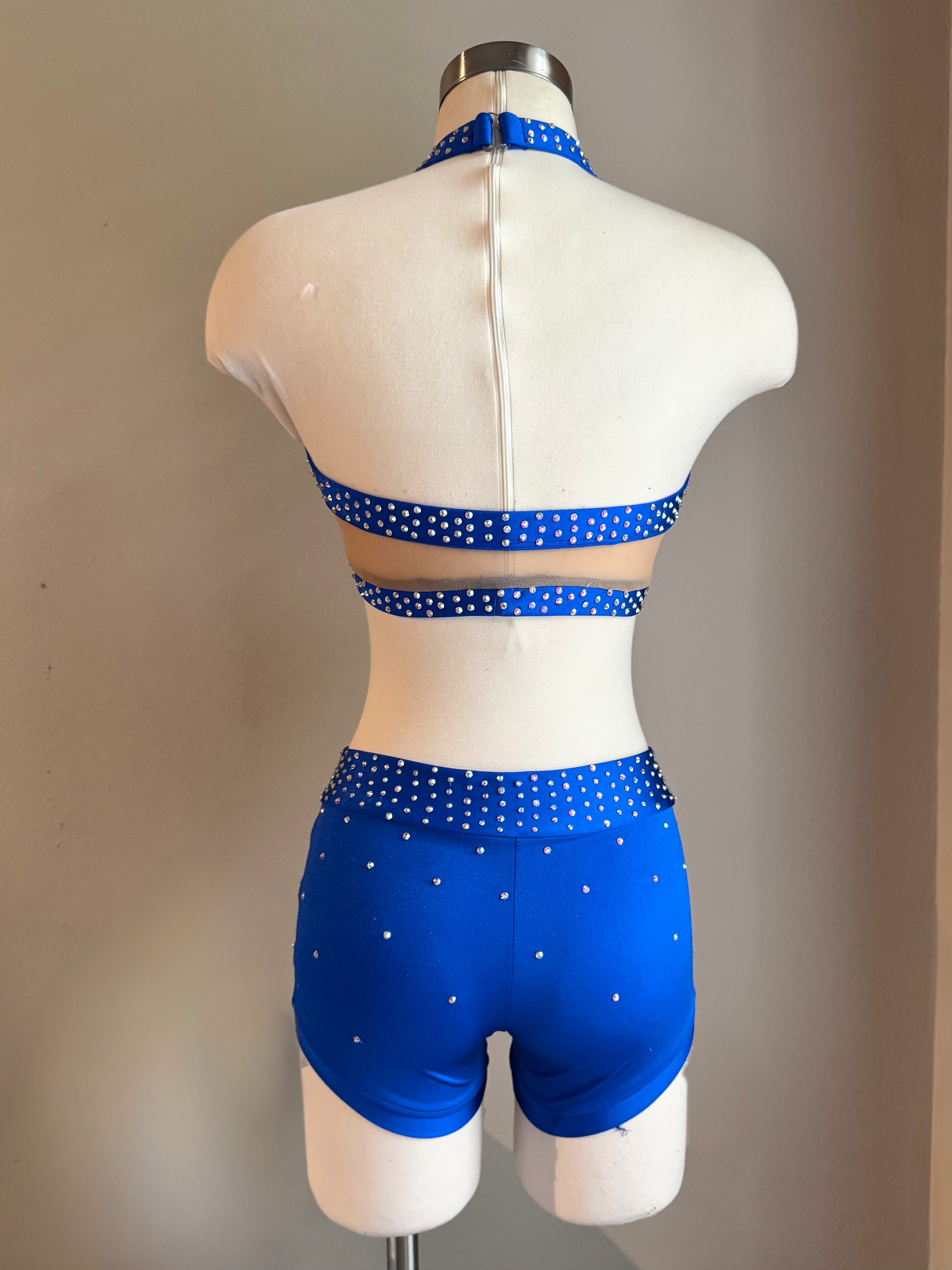Royal Blue Sweetheart Mesh Detail Set - Medium