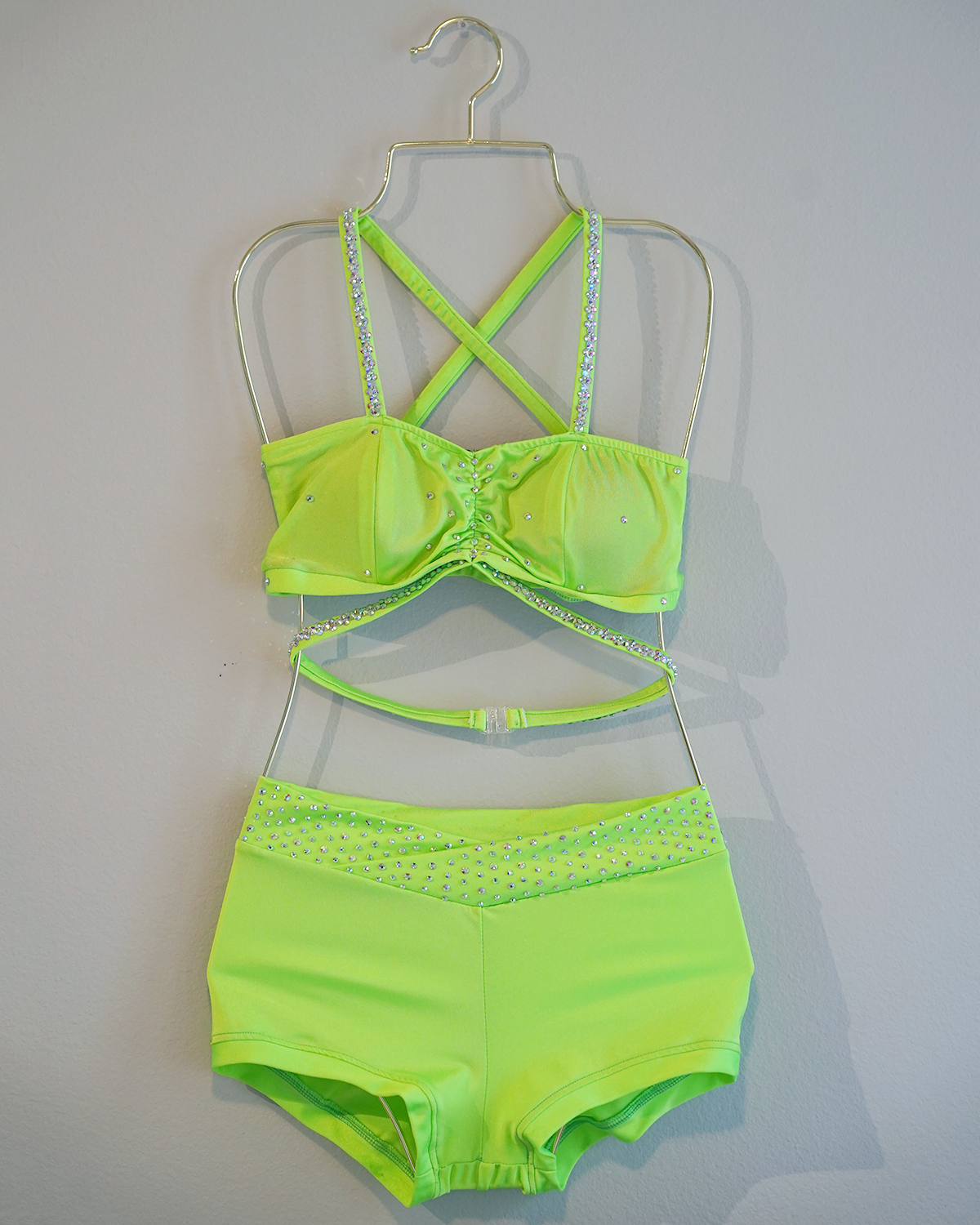 Neon Lime Strappy Bandeau Audition Set