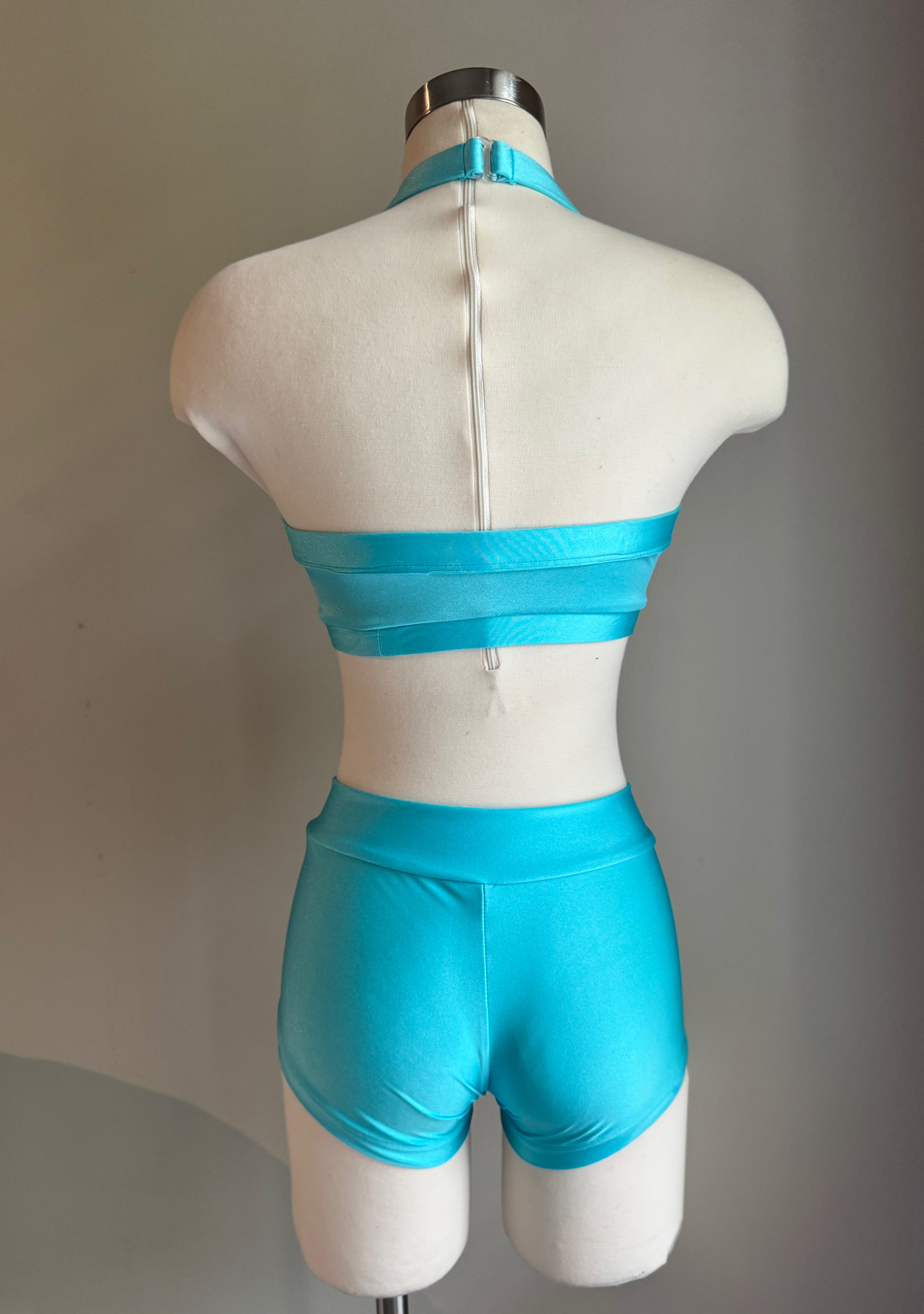 Aqua Sweetheart Top & V Short - Small