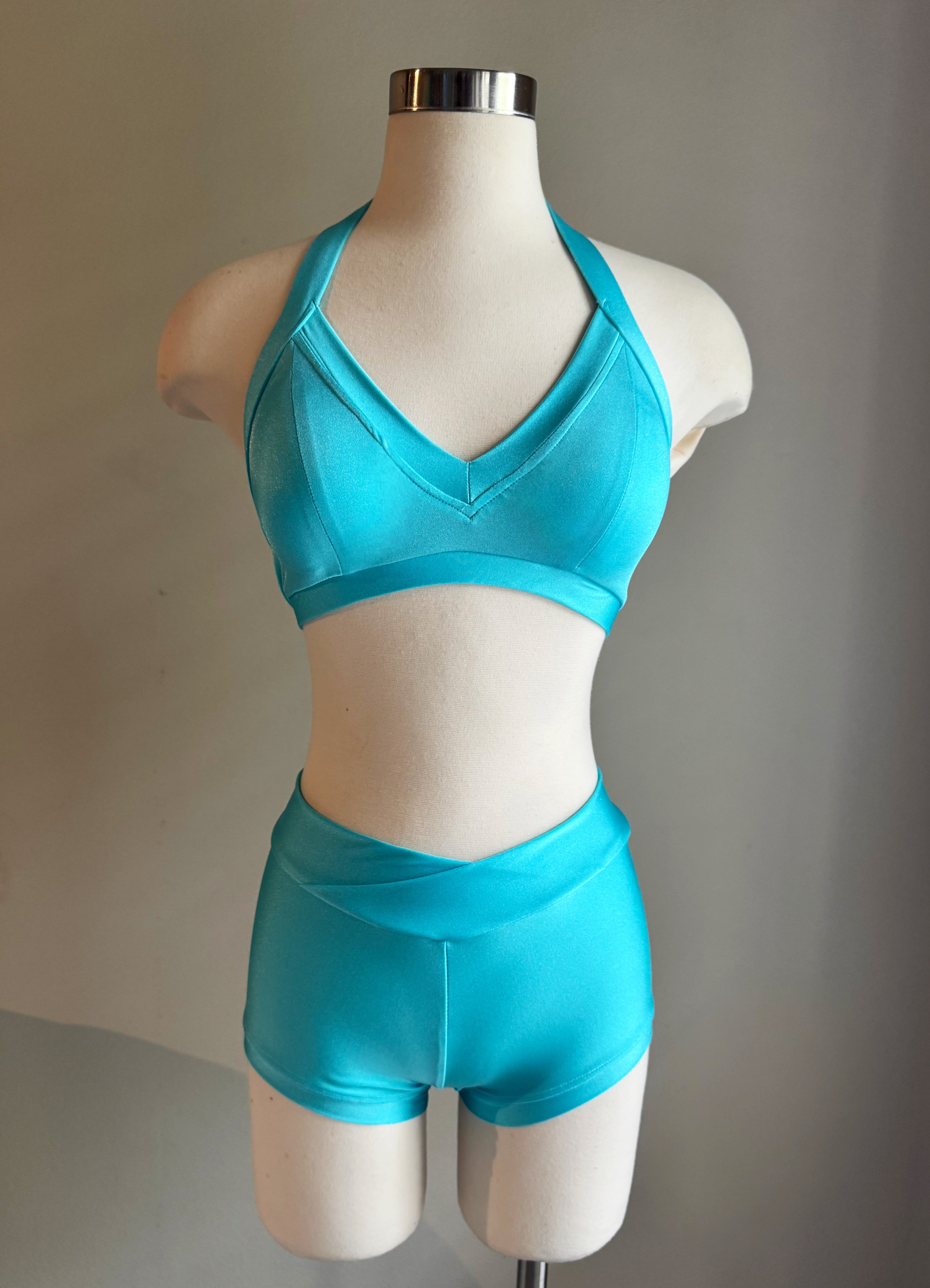 Aqua Sweetheart Top & V Short - Small