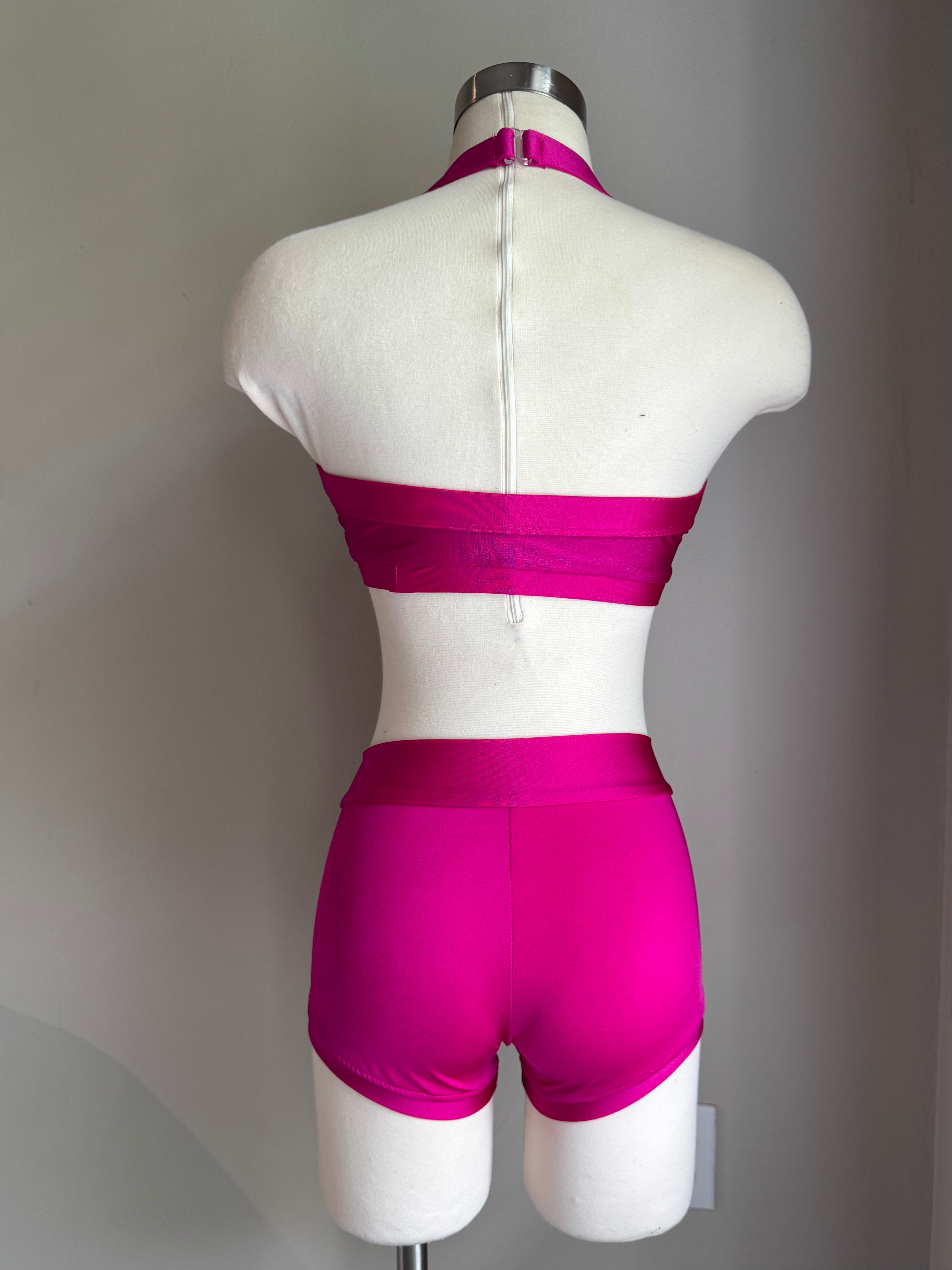 Hot Pink Sweetheart Top & V Short - Small