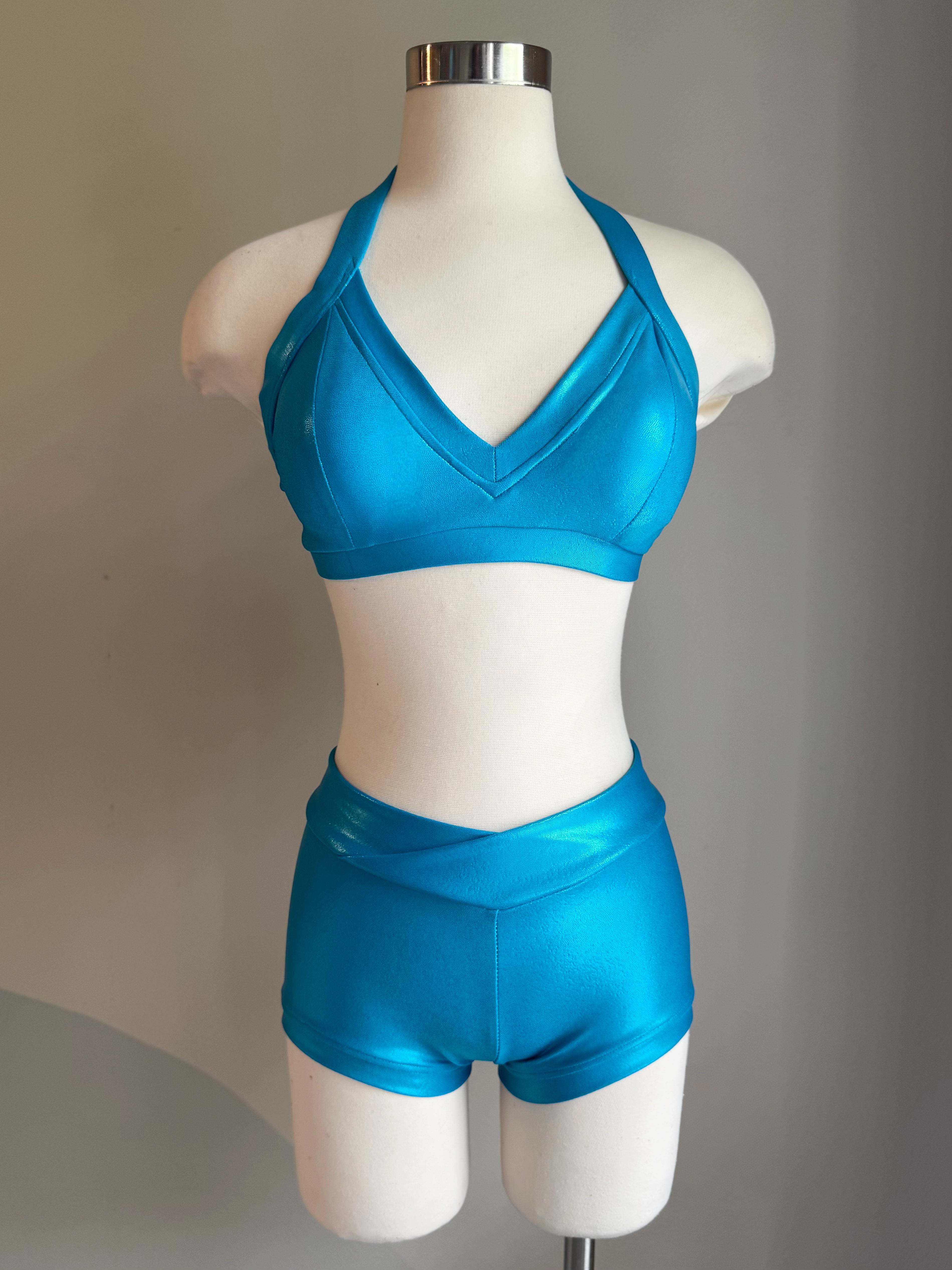 Matte Metallic Turquoise Sweetheart Set - Small