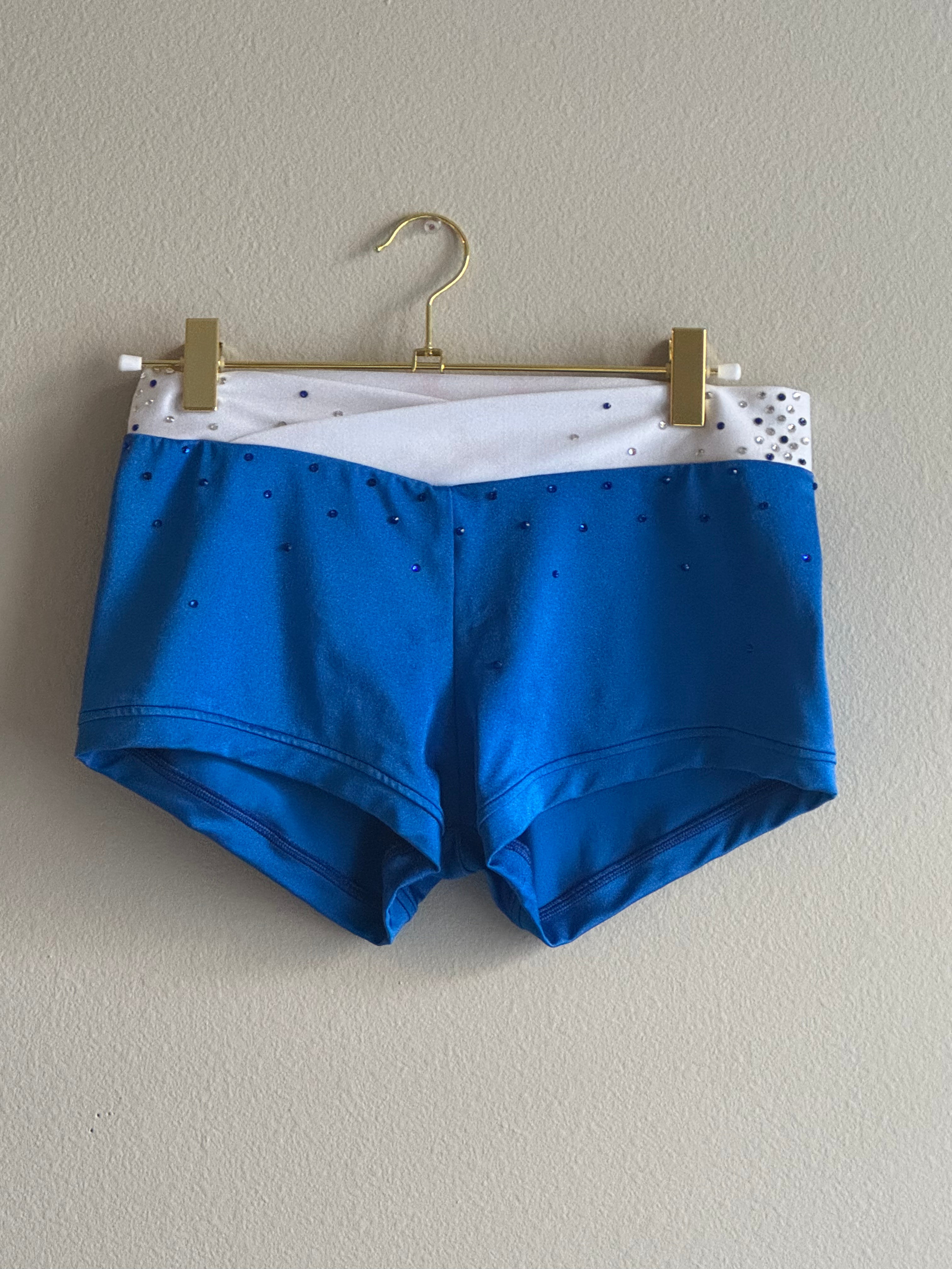 Medium Royal Blue & Metallic White Short - Medium