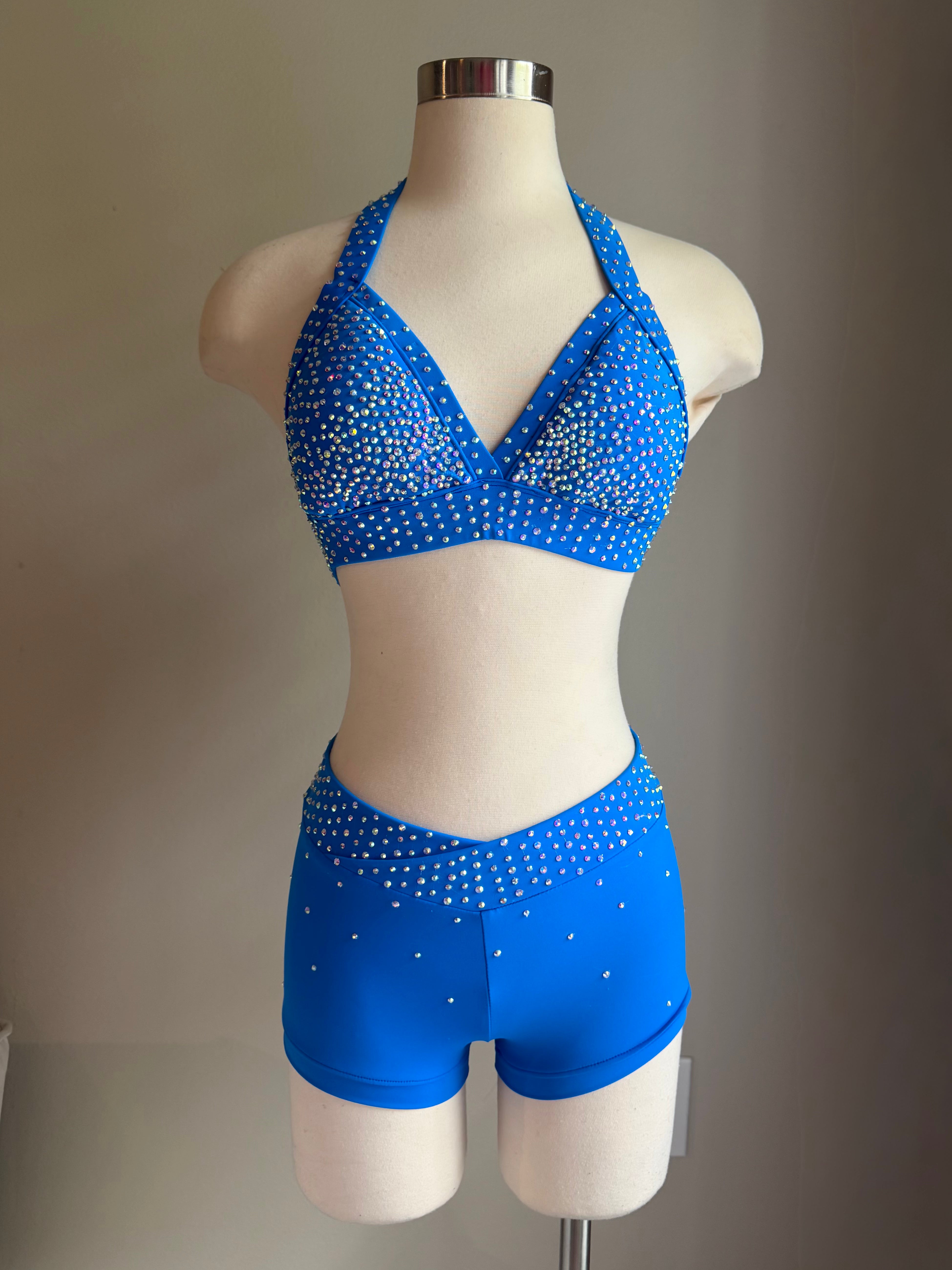 Matte Royal Blue Triangle Top Set - Small