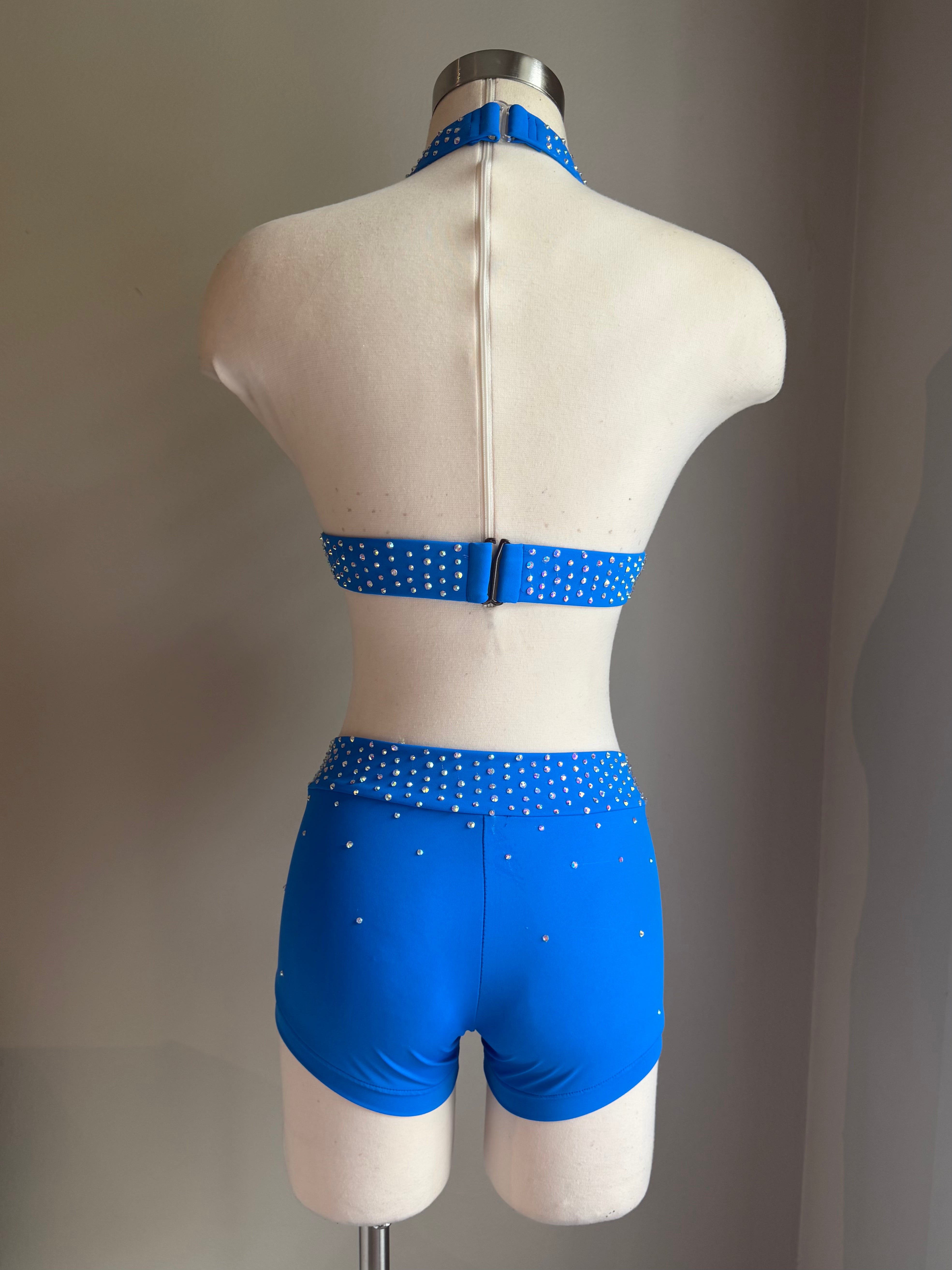 Matte Royal Blue Triangle Top Set - Small