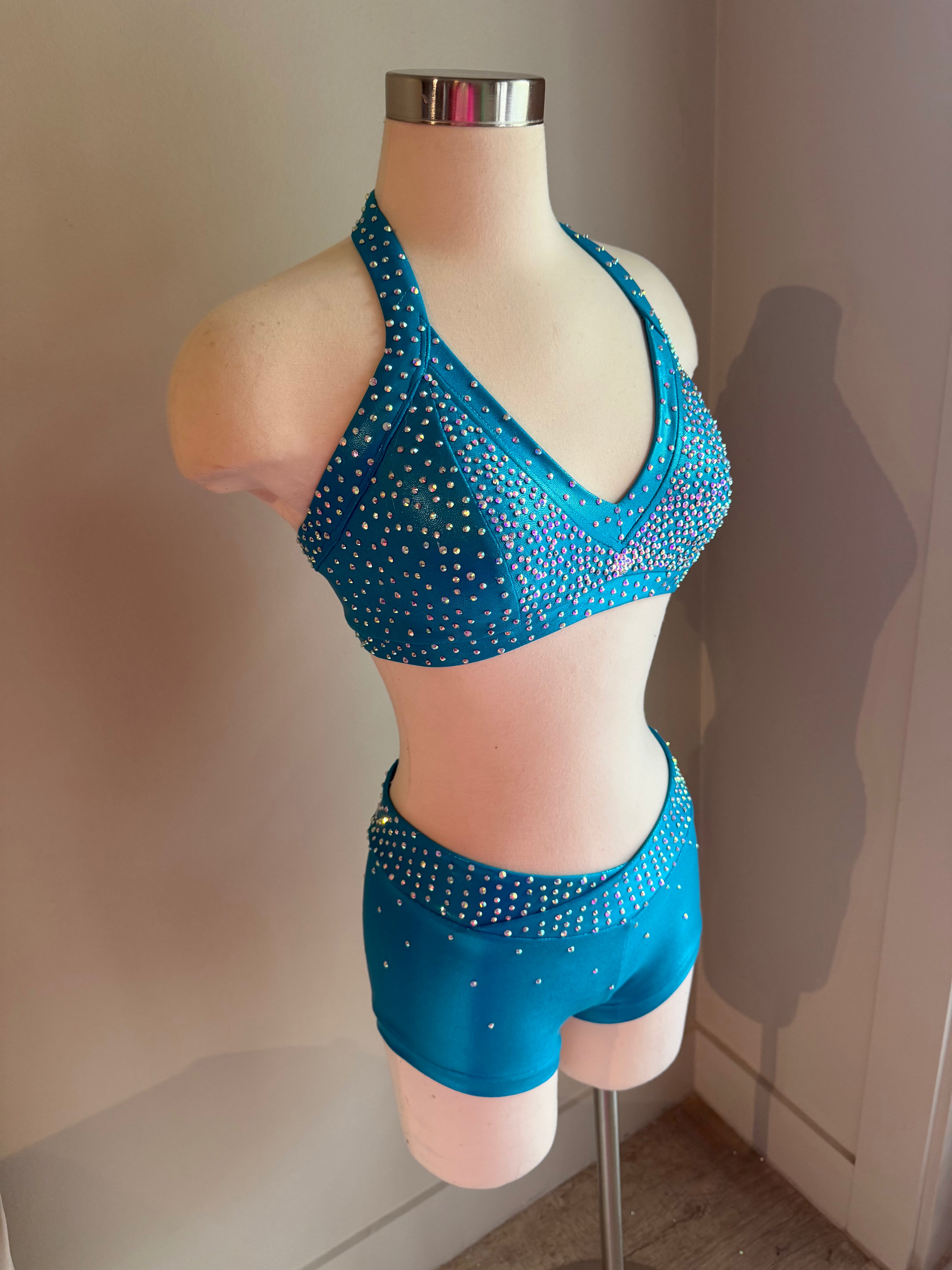 Matte Metallic Turquoise Sweetheart Set - Small