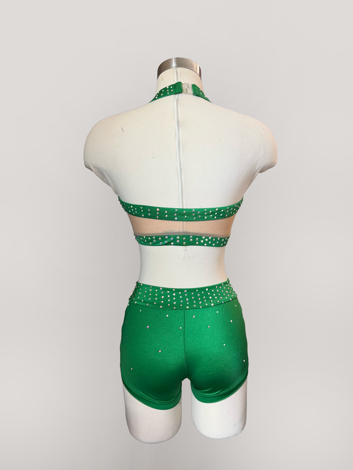 Kelly Green Sweetheart Mesh Detail Set - Small