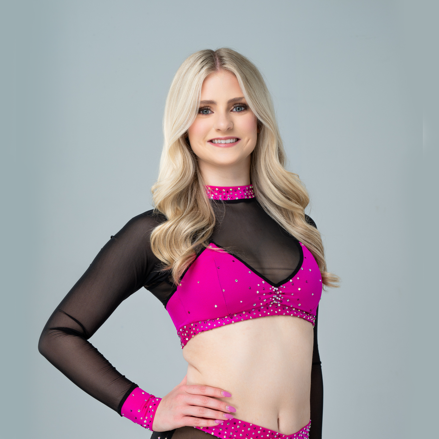 Mesh Sleeve Mock Neck Top Customizer