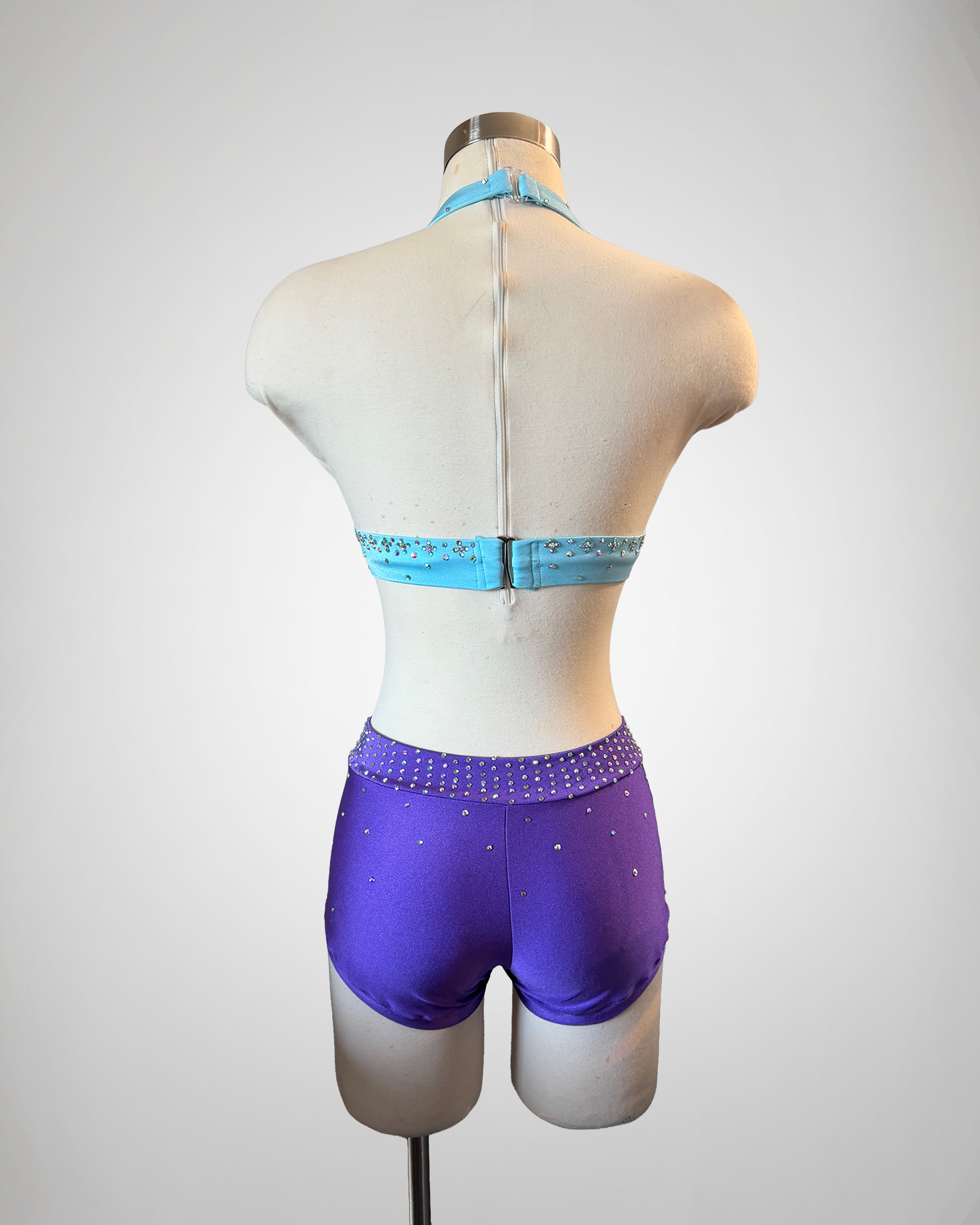 Purple & Blue Triangle Top Set - X-Small/Small