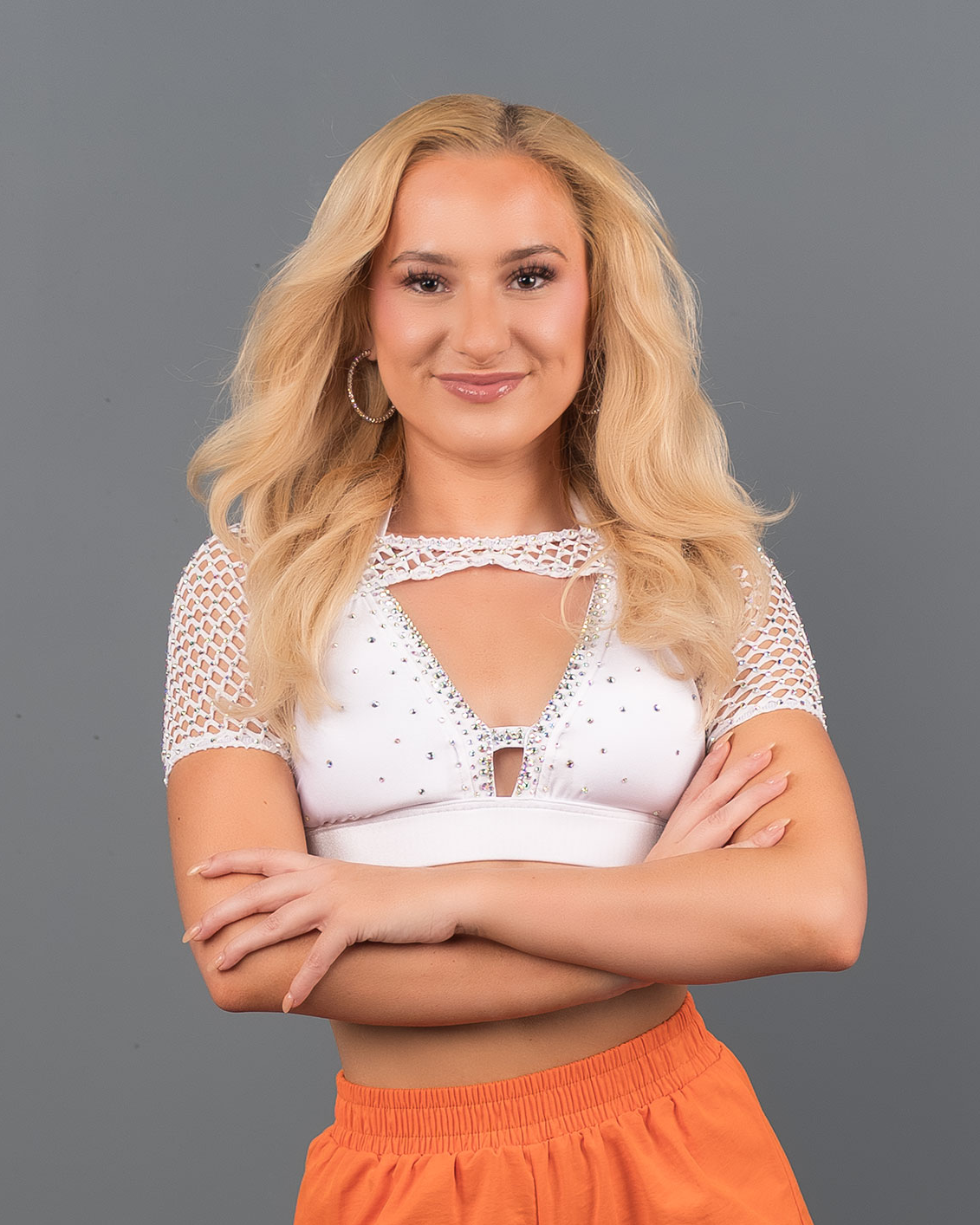 White Wide Fishnet Ultra Bling Mesh Mini Bolero