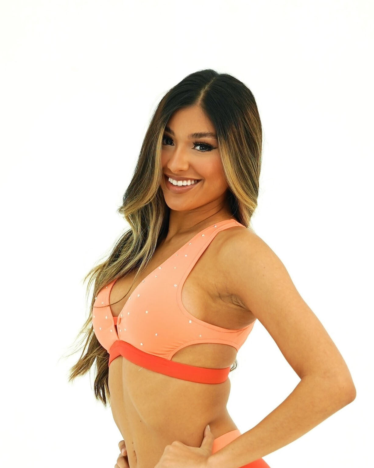 Peach Side Cutout Top - Small