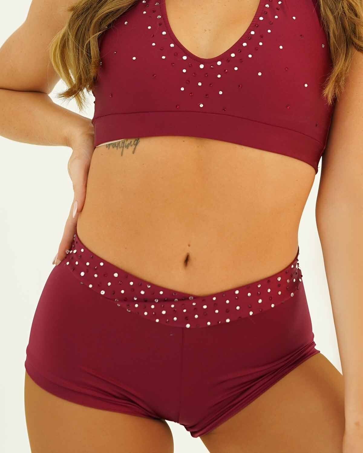 Burgundy V Cut Short - Med/Large