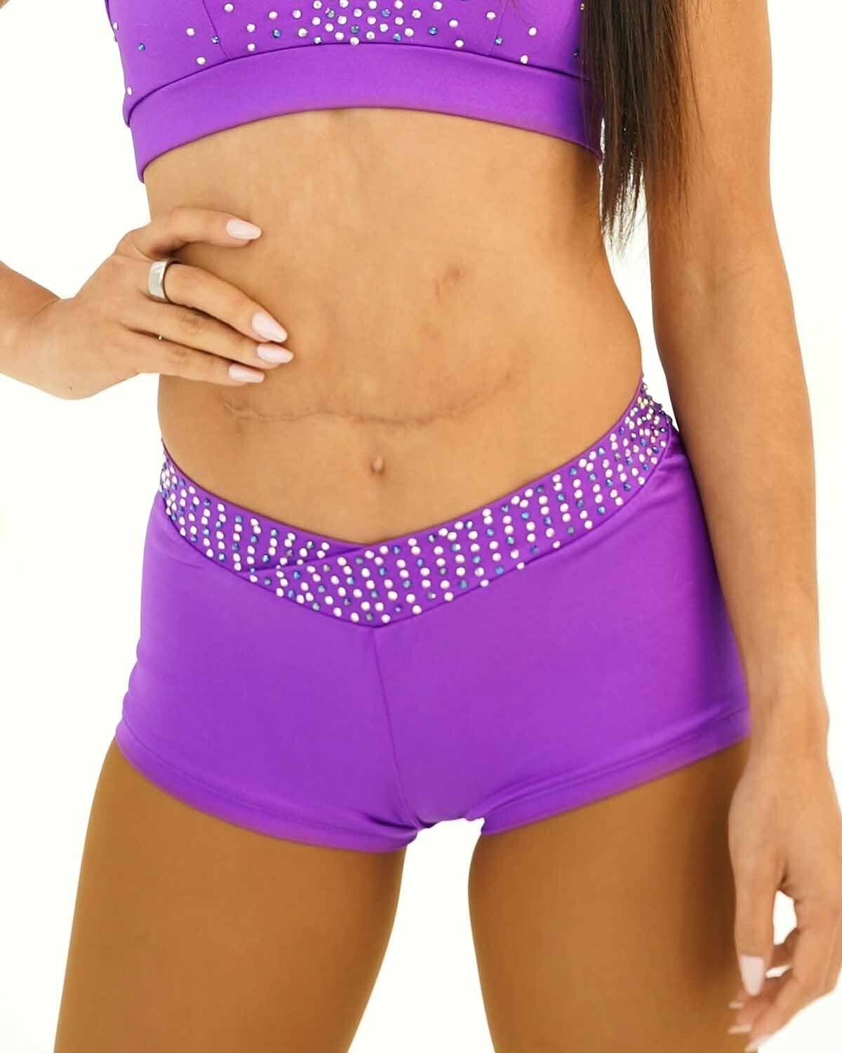 Bright Purple V Cut Short - Small